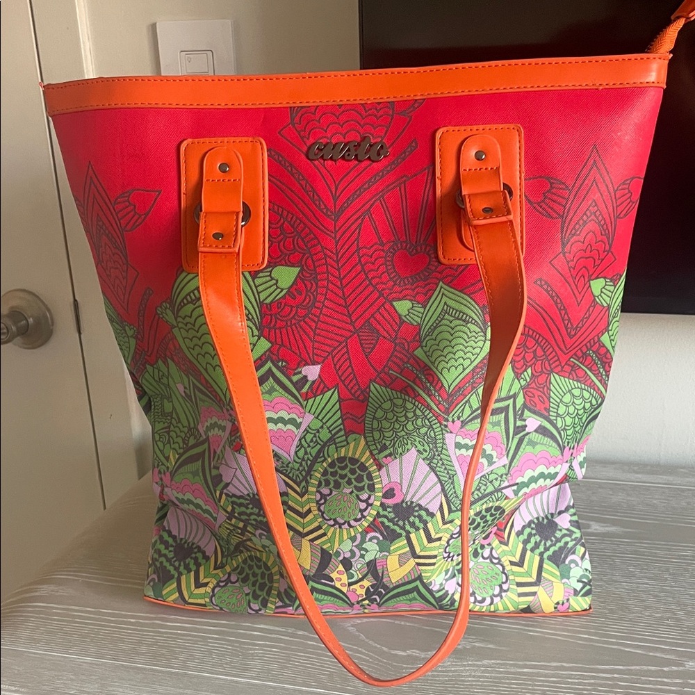 Colorful Custo Barcelona Tote Bag